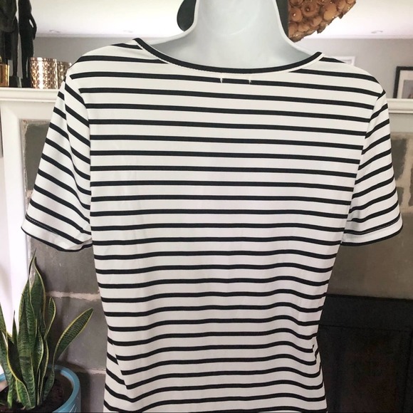 OURS | Striped Dress T-Shirt Short Sleeve White S - Picture 5 of 7